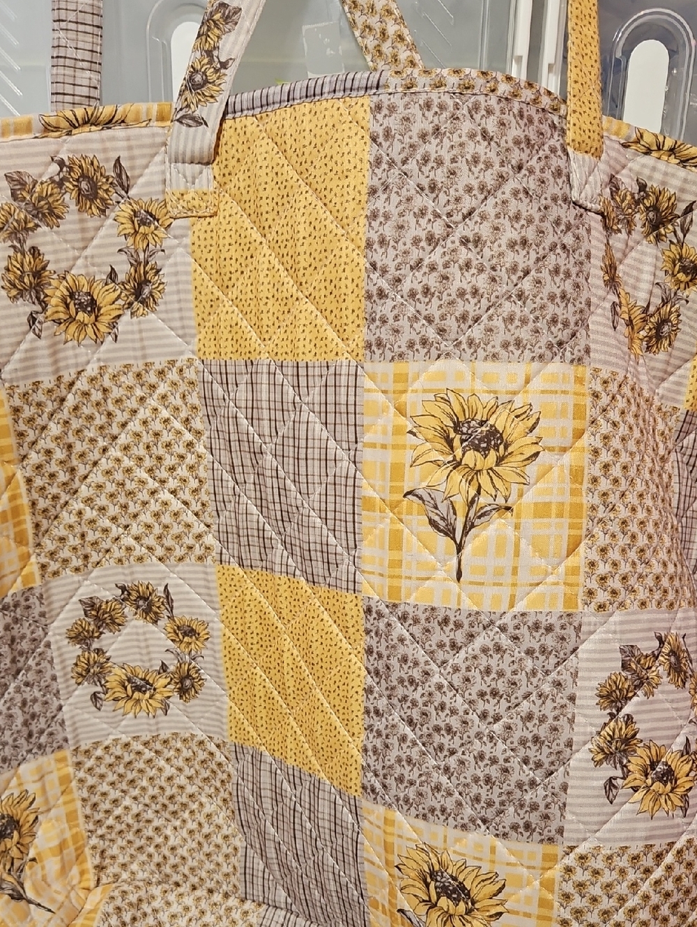 Yellow Patchwork Tote